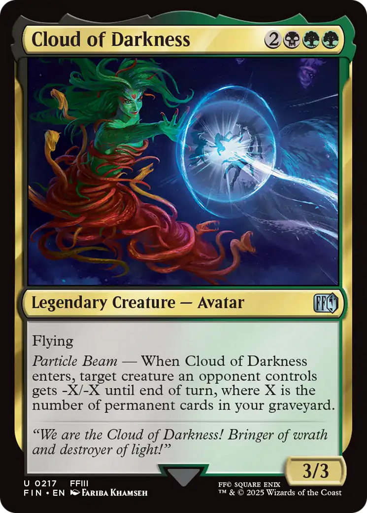 Cloud of Darkness - Uncommon Legendary Creature — Avatar card from Final Fantasy