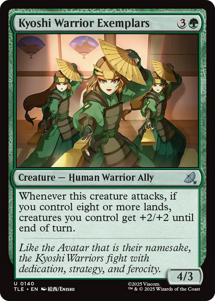 Kyoshi Warrior Exemplars - Uncommon Creature — Human Warrior Ally card from Avatar: The Last Airbender Eternal