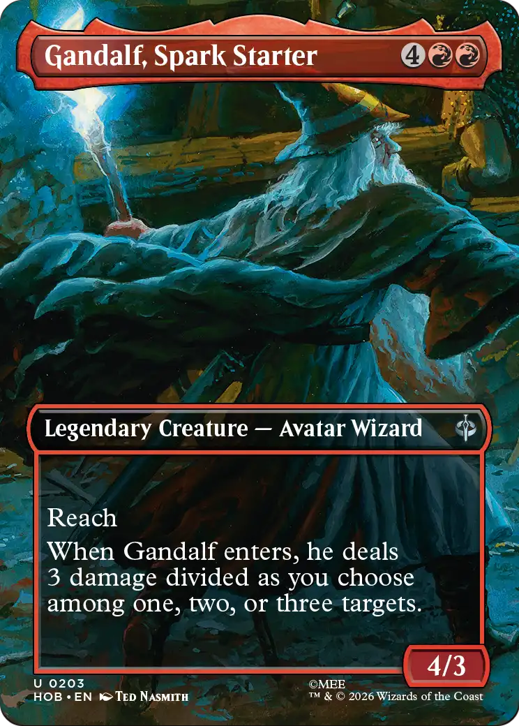 Gandalf, Spark Starter - Uncommon Legendary Creature — Avatar Wizard card from The Hobbit