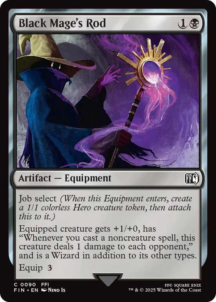 Black Mage's Rod - Common Artifact — Equipment card from Final Fantasy