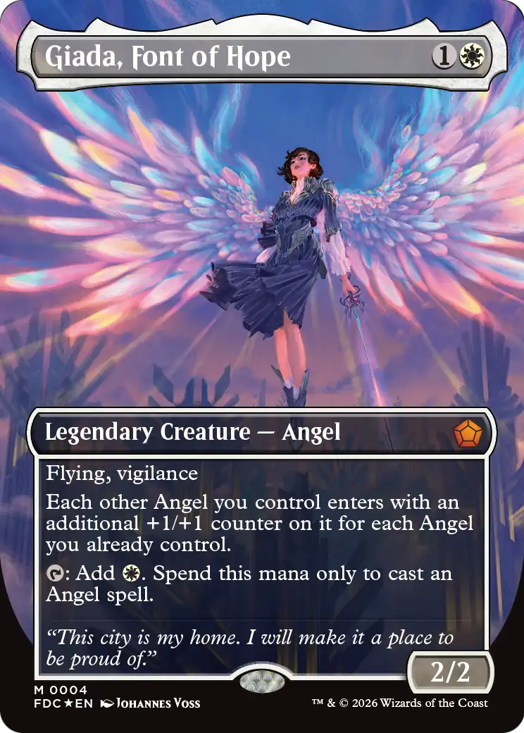 Giada, Font of Hope - Mythic Legendary Creature — Angel card from Foundations Commander