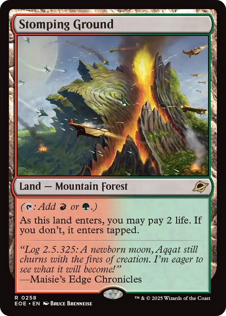 Stomping Ground - Rare Land — Mountain Forest card from Edge of Eternities