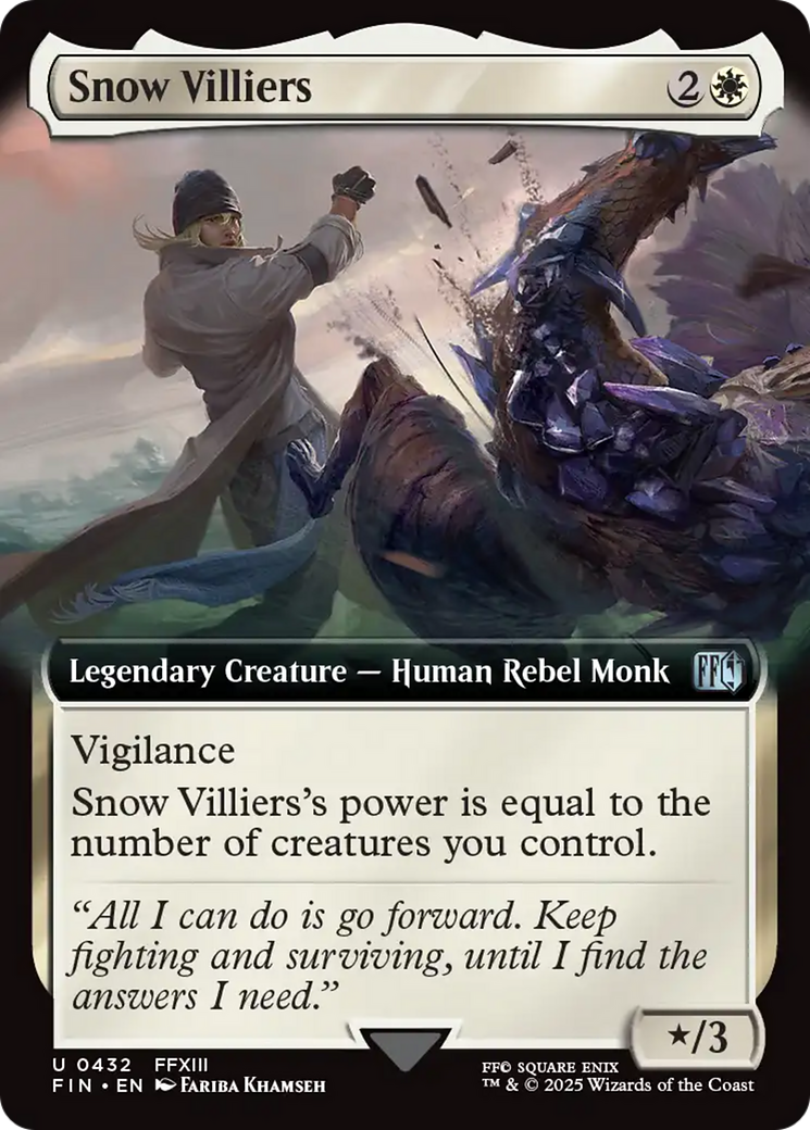 Snow Villiers - Uncommon Legendary Creature — Human Rebel Monk card from Final Fantasy