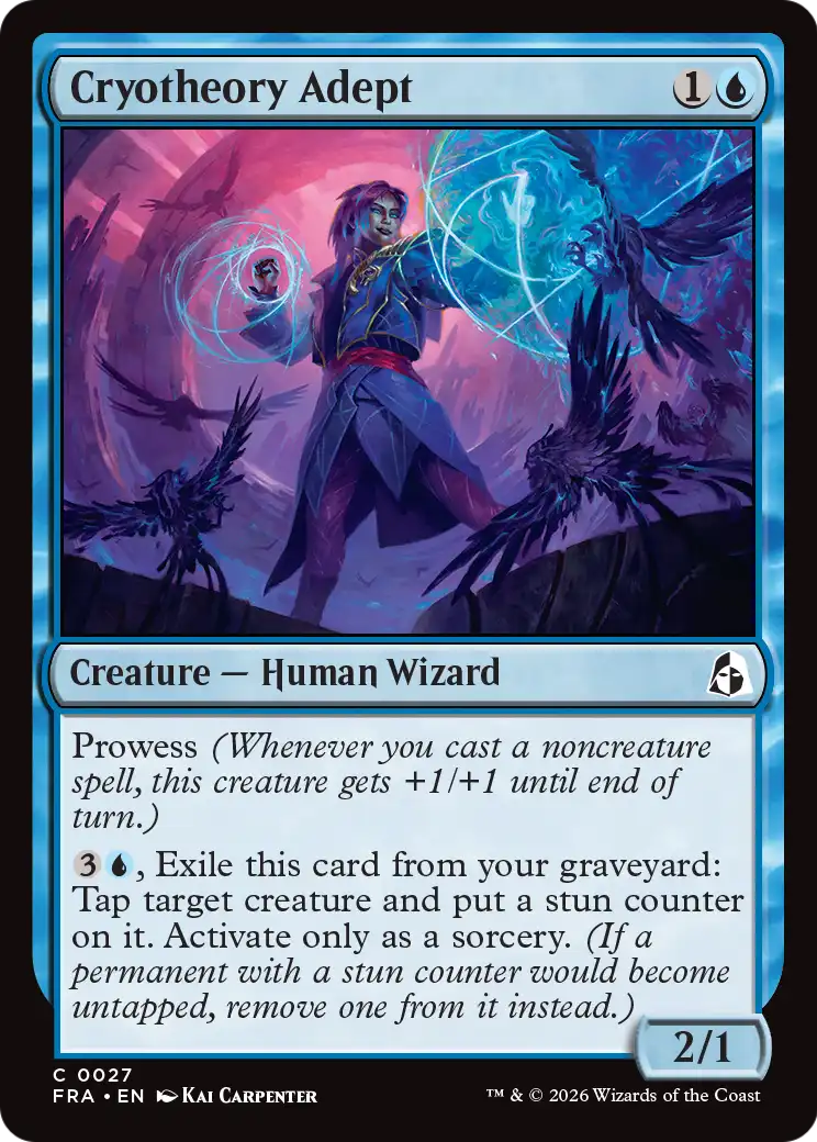 Cryotheory Adept - Common Creature — Human Wizard card from Reality Fracture
