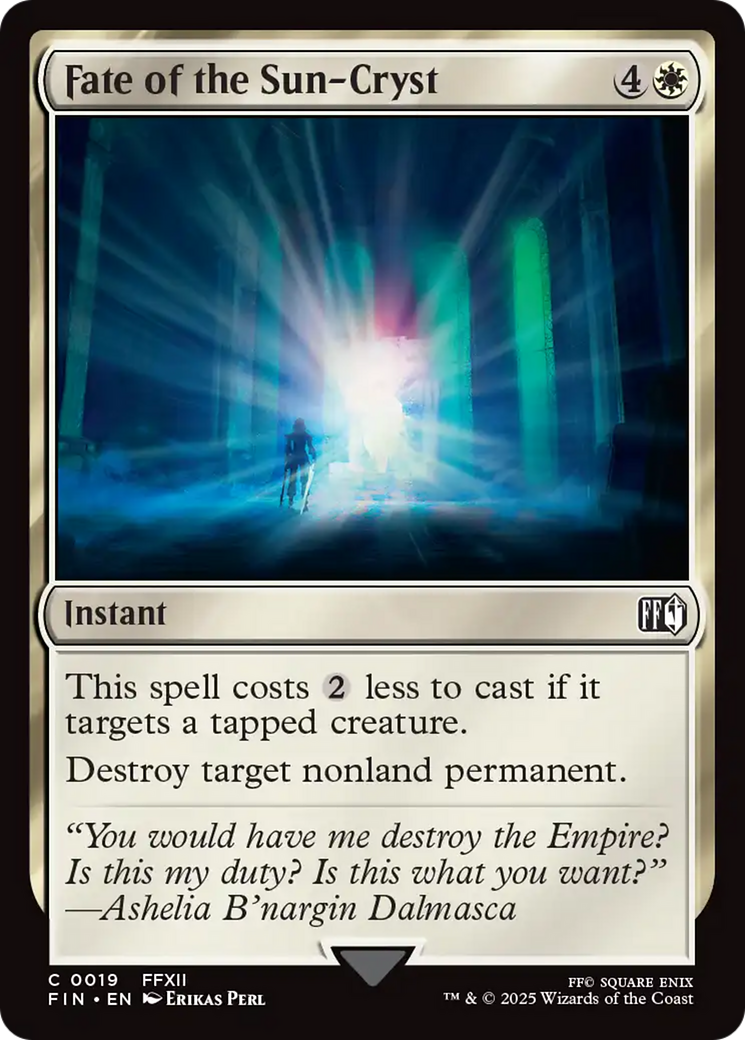 Fate of the Sun-Cryst - Common Instant card from Final Fantasy