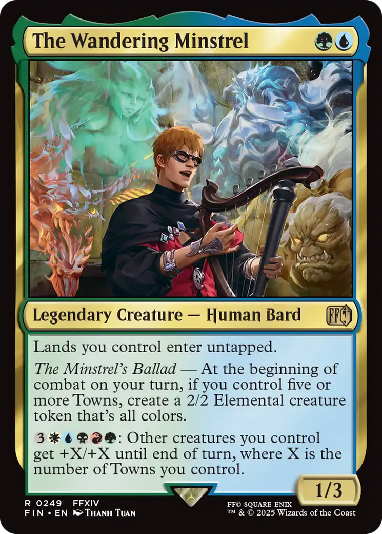 The Wandering Minstrel - Rare Legendary Creature — Human Bard card from Final Fantasy