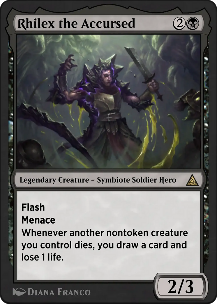 Agent Venom - Rare Legendary Creature — Symbiote Soldier Hero card from Through the Omenpaths