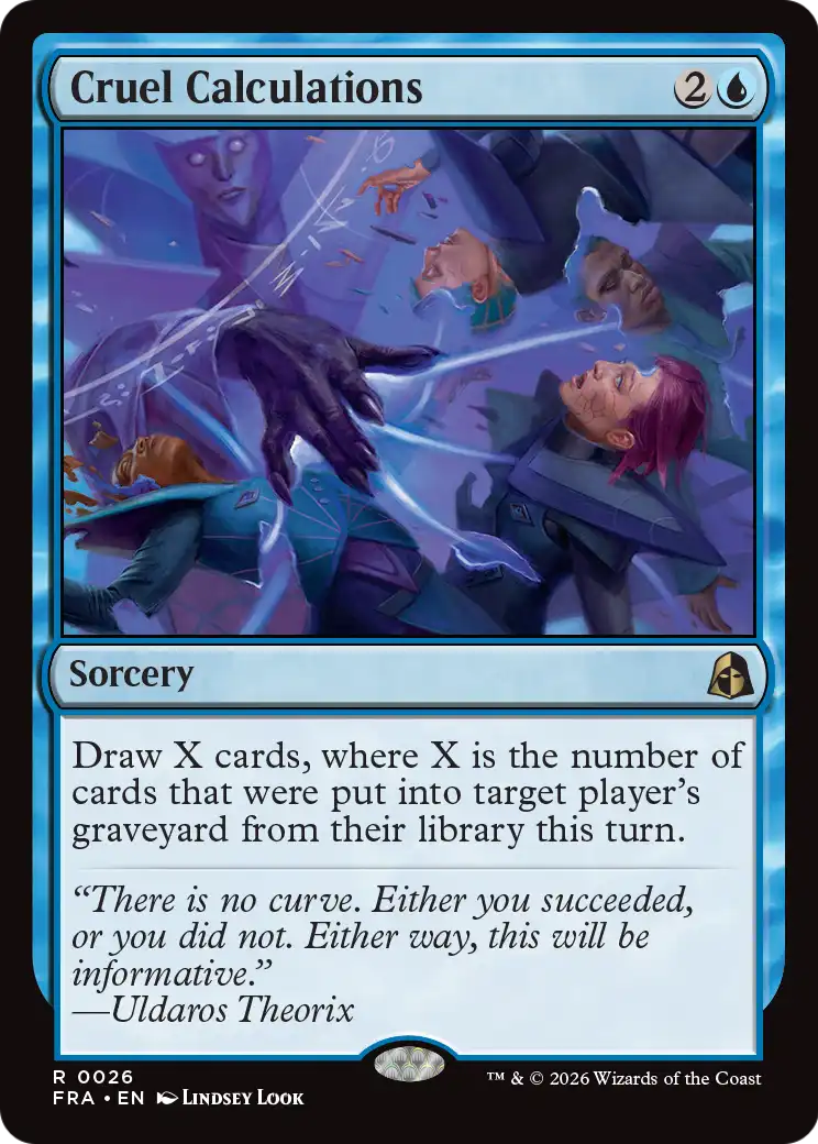 Cruel Calculations - Rare Sorcery card from Reality Fracture