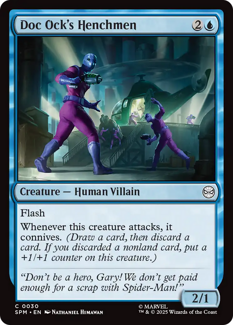 Doc Ock's Henchmen - Common Creature — Human Villain card from Marvel's Spider-Man