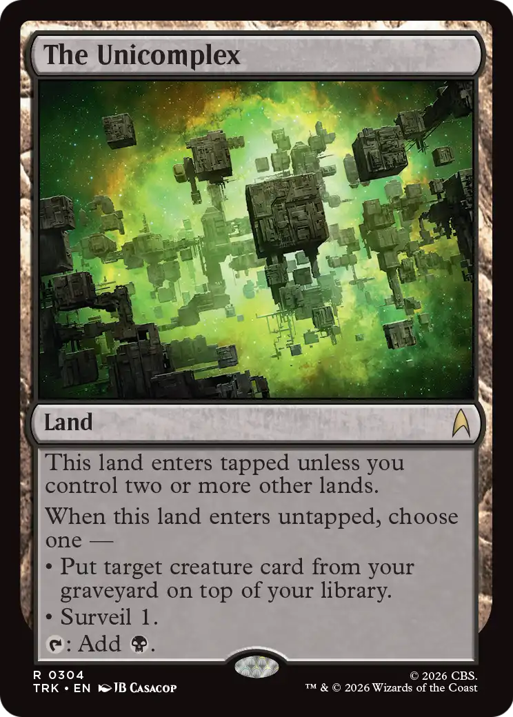 The Unicomplex - Rare Land card from Star Trek