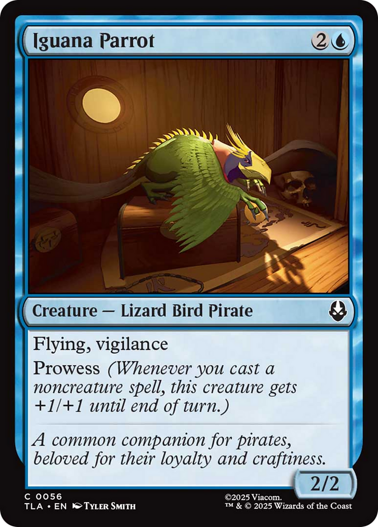 Iguana Parrot - Common Creature — Lizard Bird Pirate card from Avatar: The Last Airbender