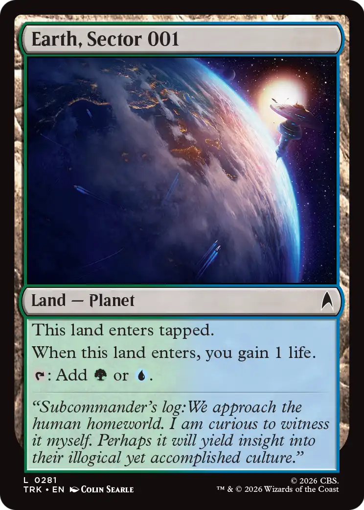 Earth, Sector 001 - Common Land — Planet card from Star Trek