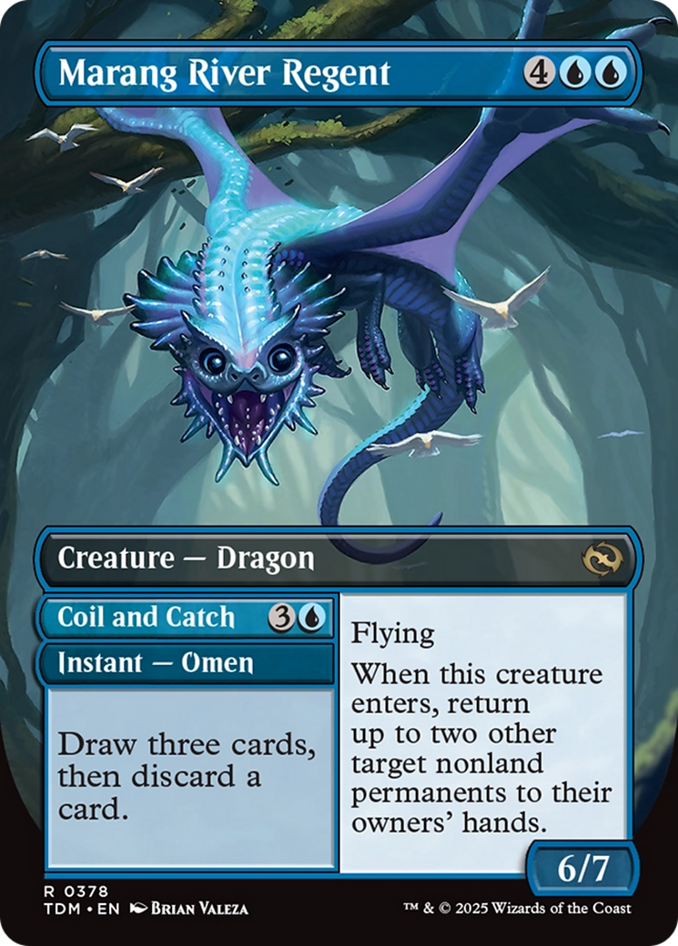 Back face of Marang River Regent // Coil and Catch // Marang River Regent // Coil and Catch - Creature — Dragon card