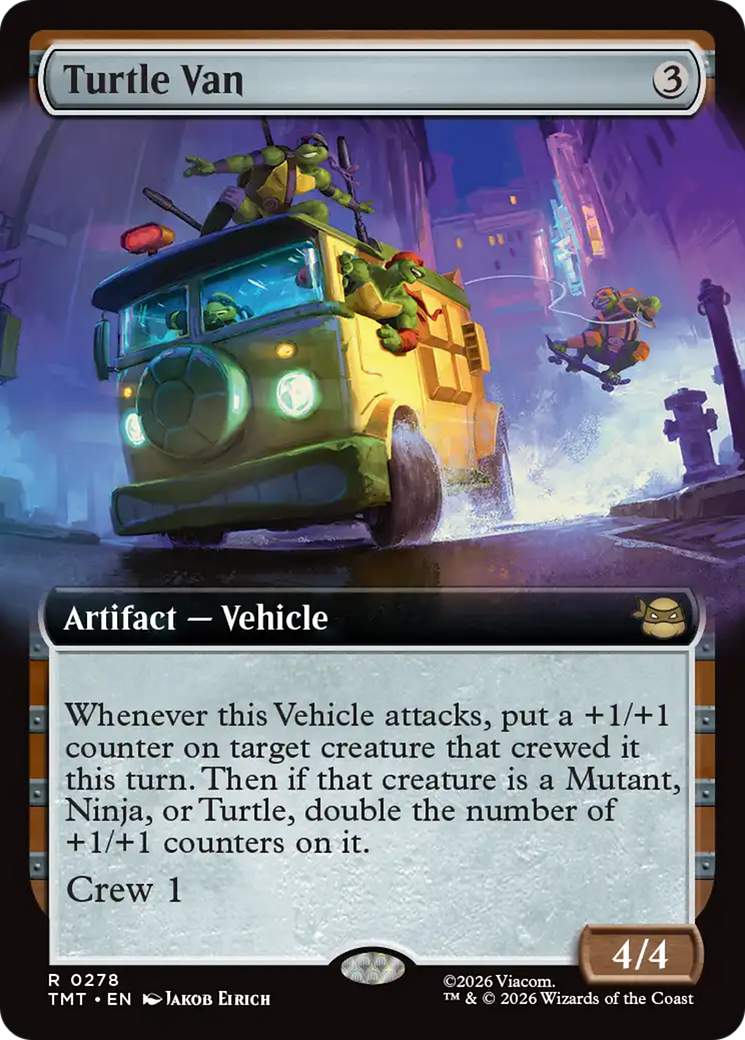 Turtle Van - Rare Artifact — Vehicle card from Teenage Mutant Ninja Turtles