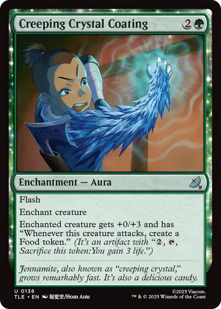 Creeping Crystal Coating - Uncommon Enchantment — Aura card from Avatar: The Last Airbender Eternal