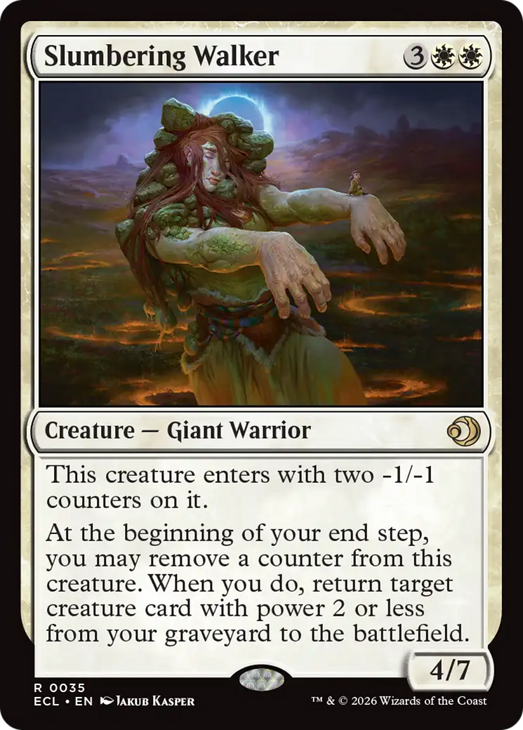 Slumbering Walker - Rare Creature — Giant Warrior card from Lorwyn Eclipsed