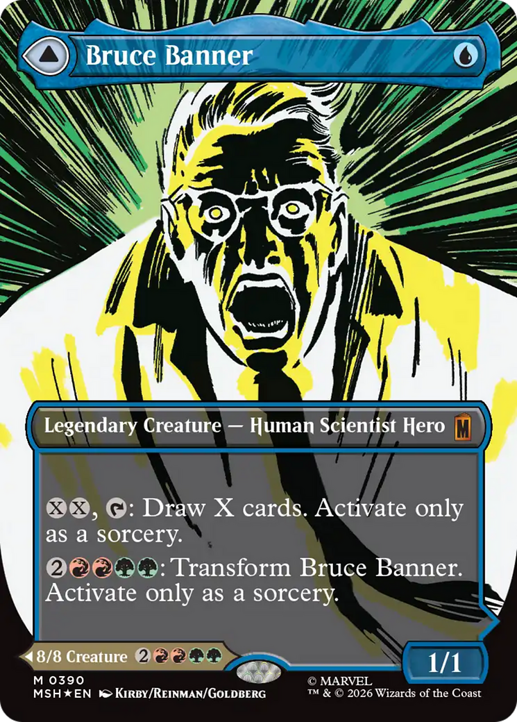 Bruce Banner // The Incredible Hulk - Mythic Legendary Creature — Gamma Berserker Hero card from Marvel Super Heroes