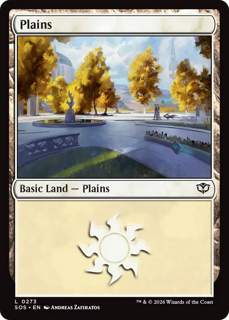 Plains - Common Basic Land — Plains card from Secrets of Strixhaven