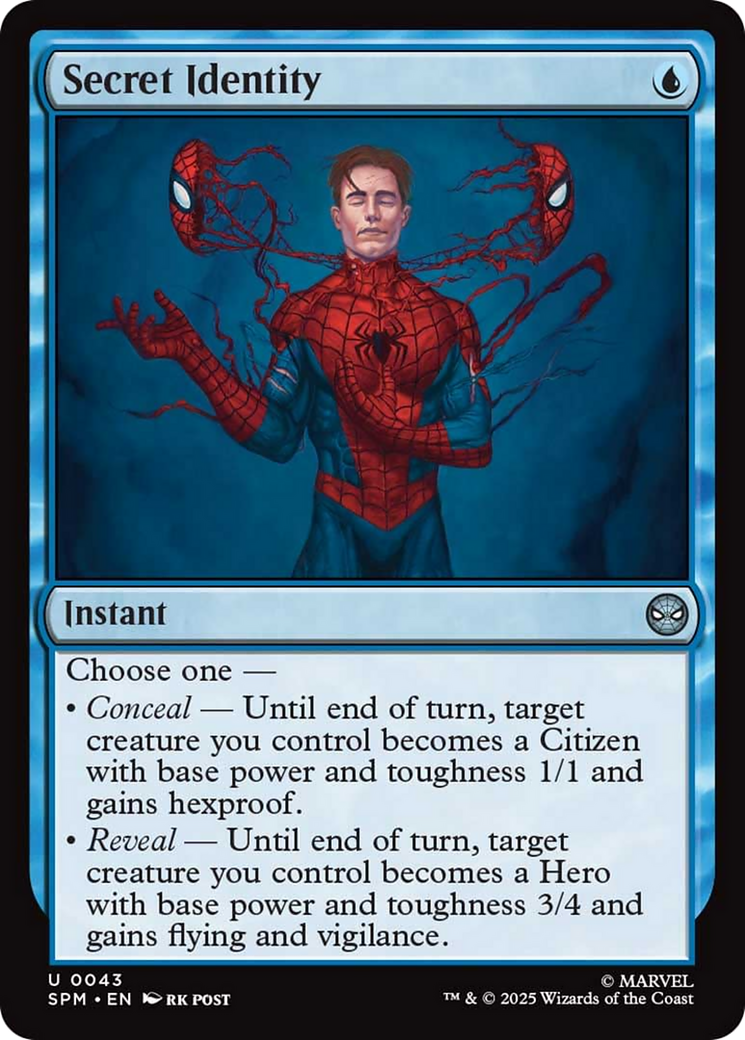 Secret Identity - Uncommon Instant card from Marvel's Spider-Man