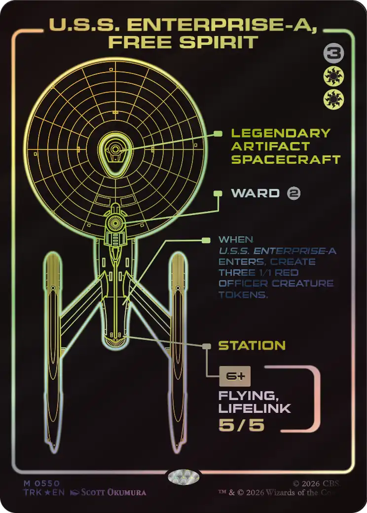 U.S.S. Enterprise-A, Free Spirit - Mythic Legendary Artifact — Spacecraft card from Star Trek