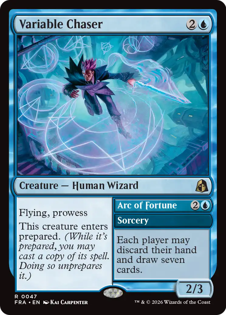 Variable Chaser // Arc of Fortune - Rare Creature — Human Wizard card from Reality Fracture