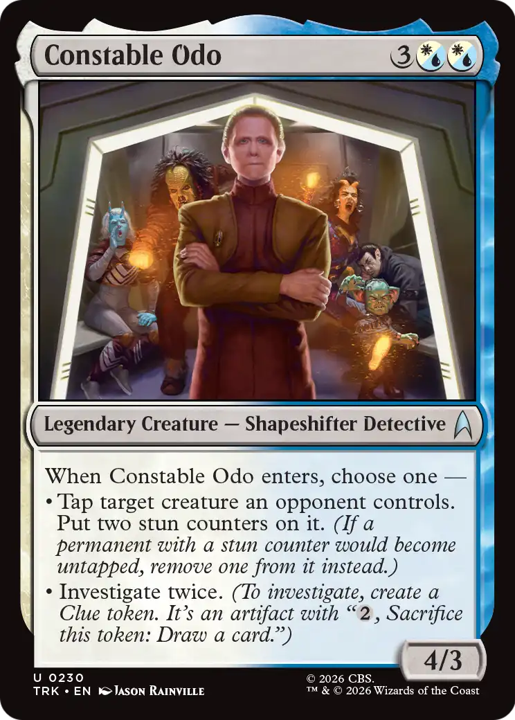 Constable Odo - Uncommon Legendary Creature — Shapeshifter Detective card from Star Trek