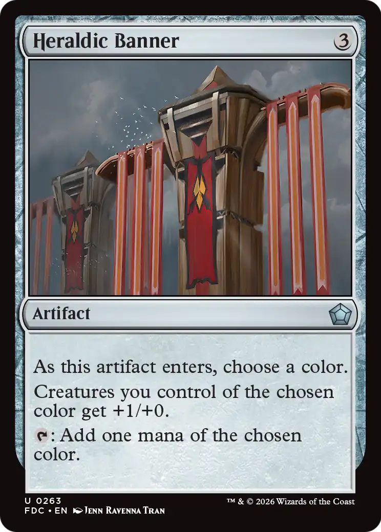Heraldic Banner - Uncommon Artifact card from Foundations Commander