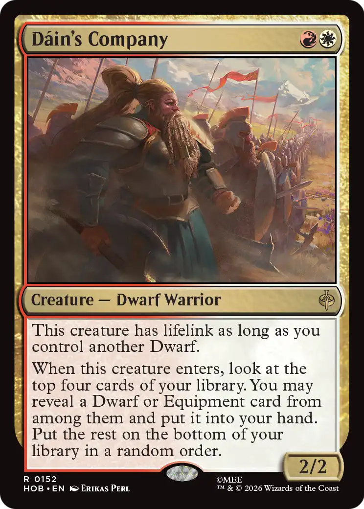 Dáin's Company - Rare Creature — Dwarf Warrior card from The Hobbit
