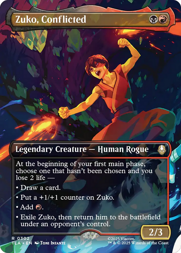 Zuko, Conflicted - Rare Legendary Creature — Human Rogue card from Avatar: The Last Airbender