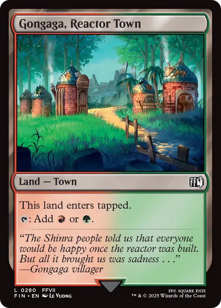 Gongaga, Reactor Town - Common Land — Town card from Final Fantasy