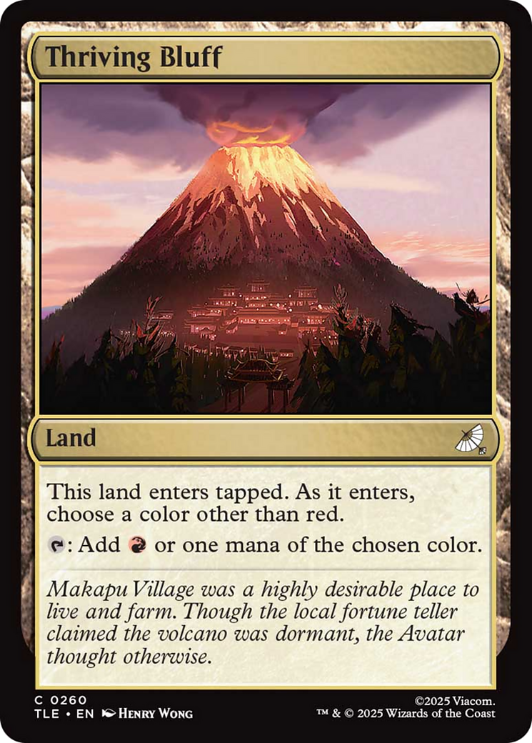 Thriving Bluff - Common Land card from Avatar: The Last Airbender Eternal