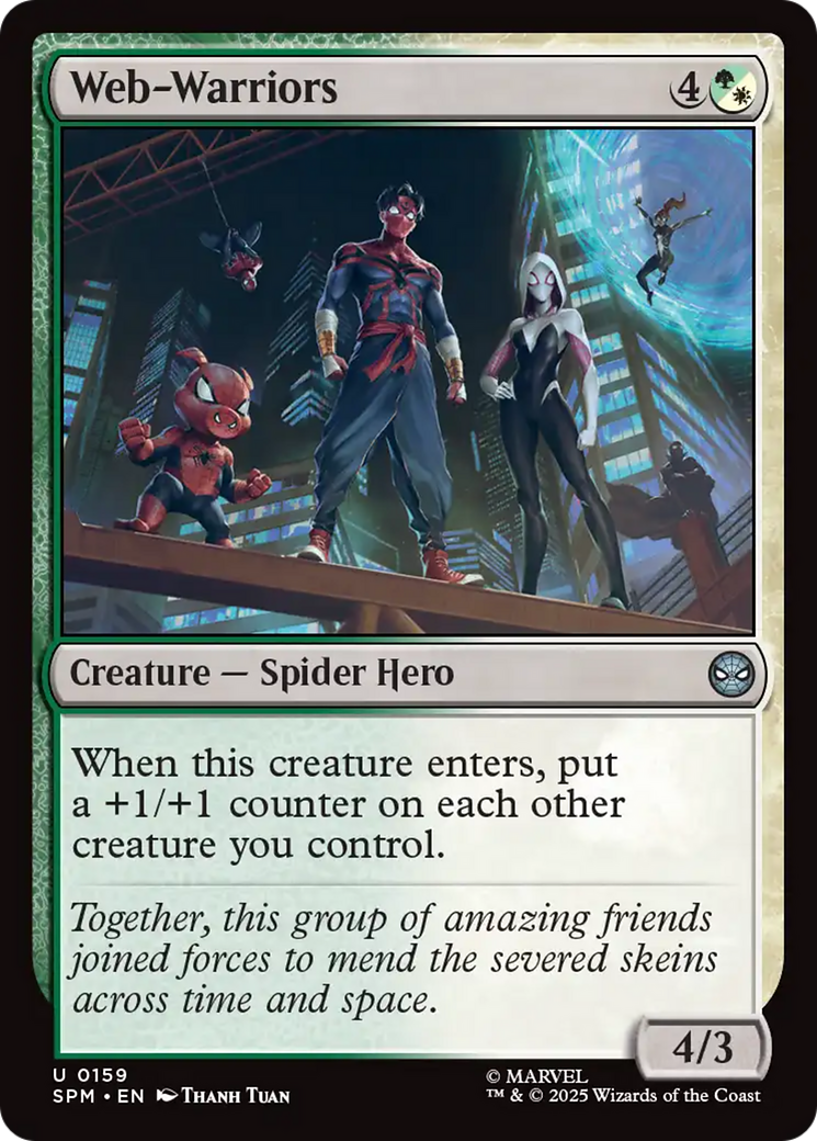 Web-Warriors - Uncommon Creature — Spider Hero card from Marvel's Spider-Man