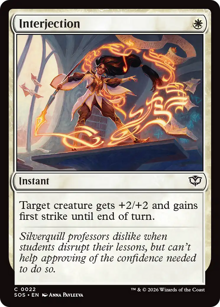 Interjection - Common Instant card from Secrets of Strixhaven