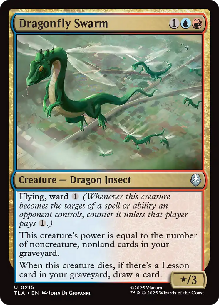 Dragonfly Swarm - Uncommon Creature — Dragon Insect card from Avatar: The Last Airbender