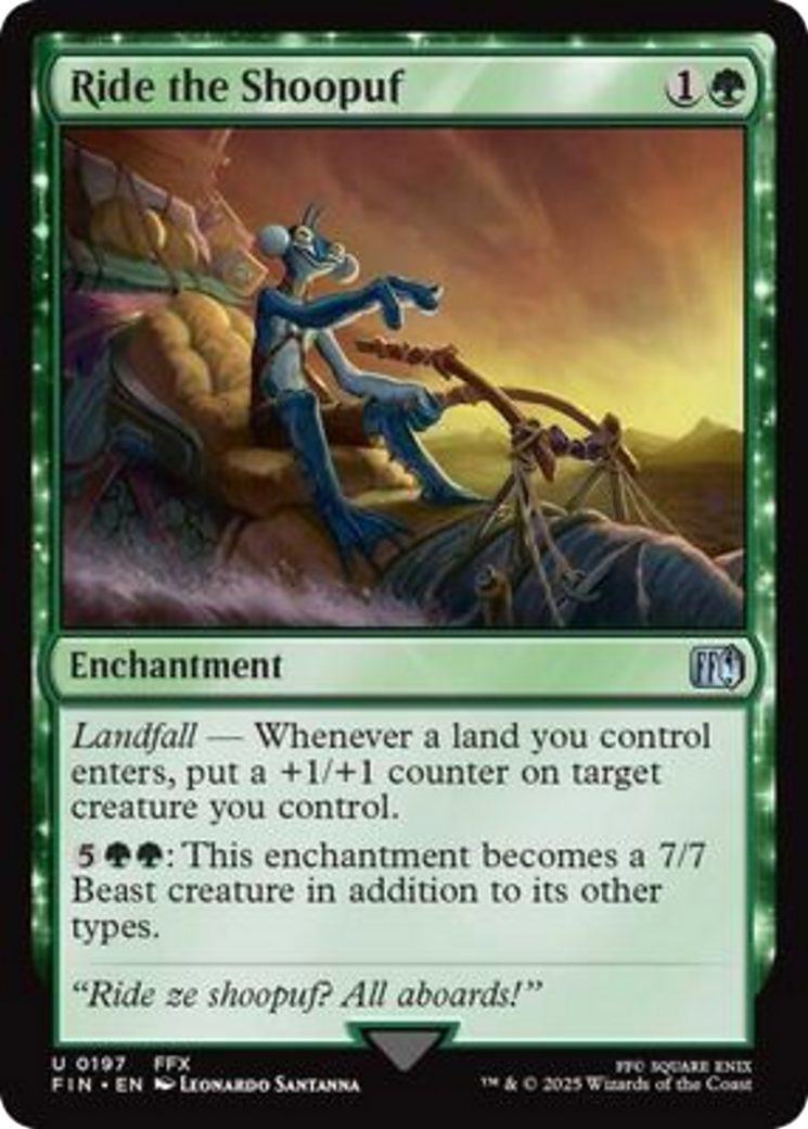 Ride the Shoopuf - Uncommon Enchantment card from Final Fantasy