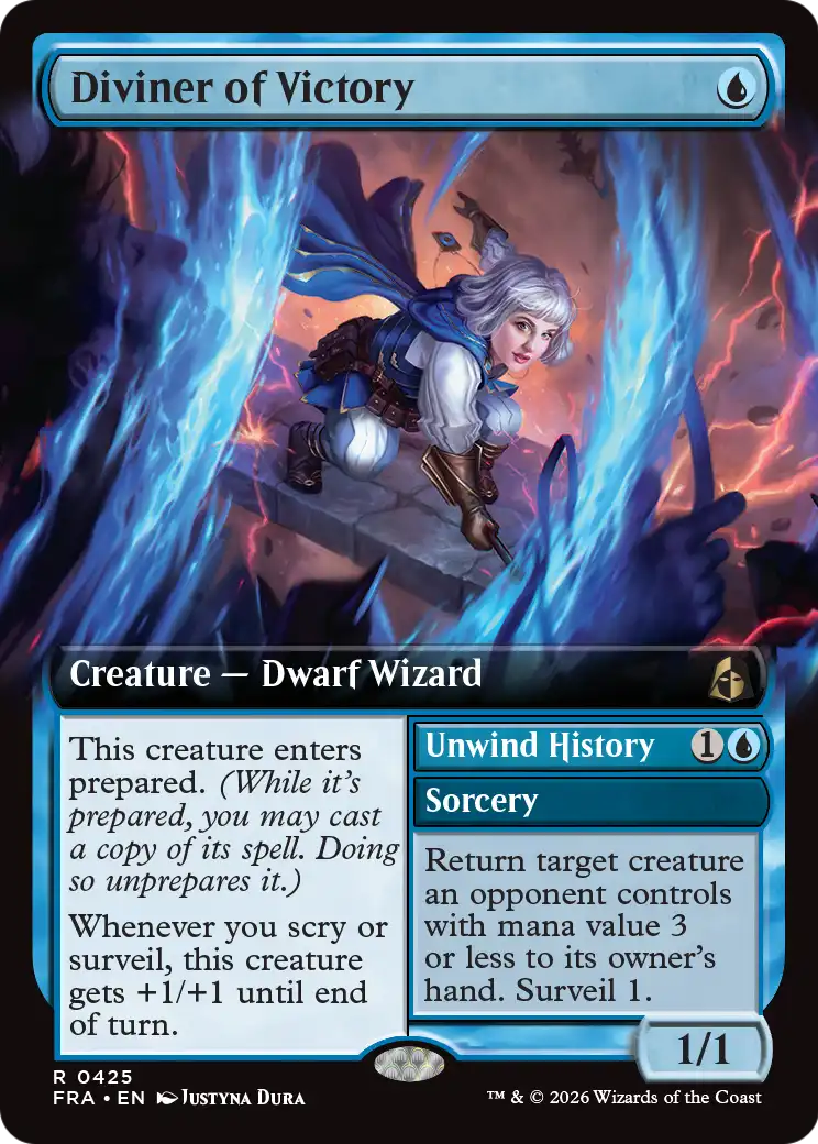 Diviner of Victory // Unwind History - Rare Sorcery card from Reality Fracture