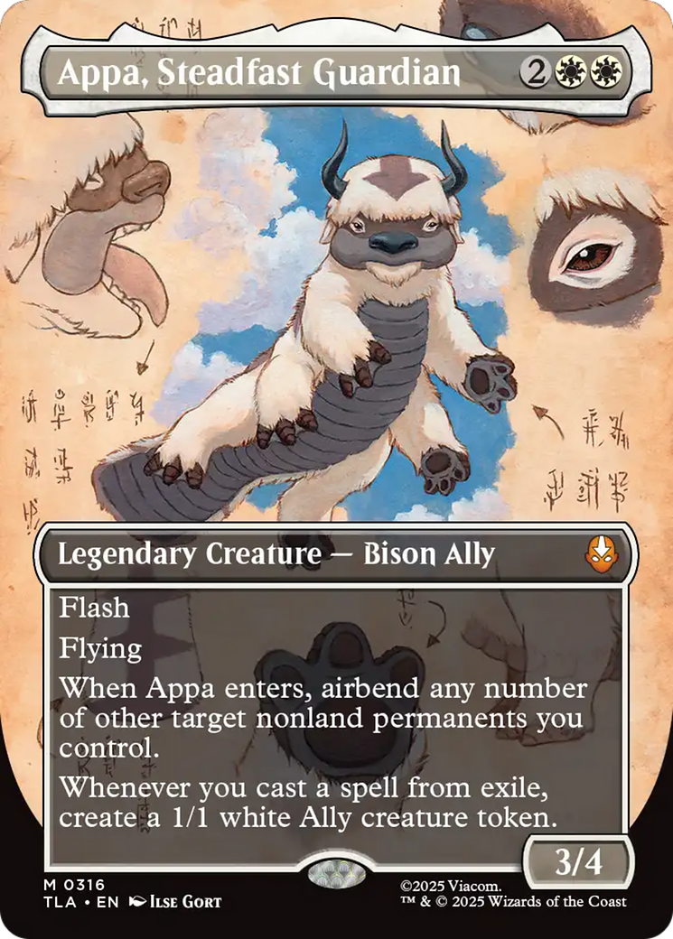Appa, Steadfast Guardian - Mythic Legendary Creature — Bison Ally card from Avatar: The Last Airbender
