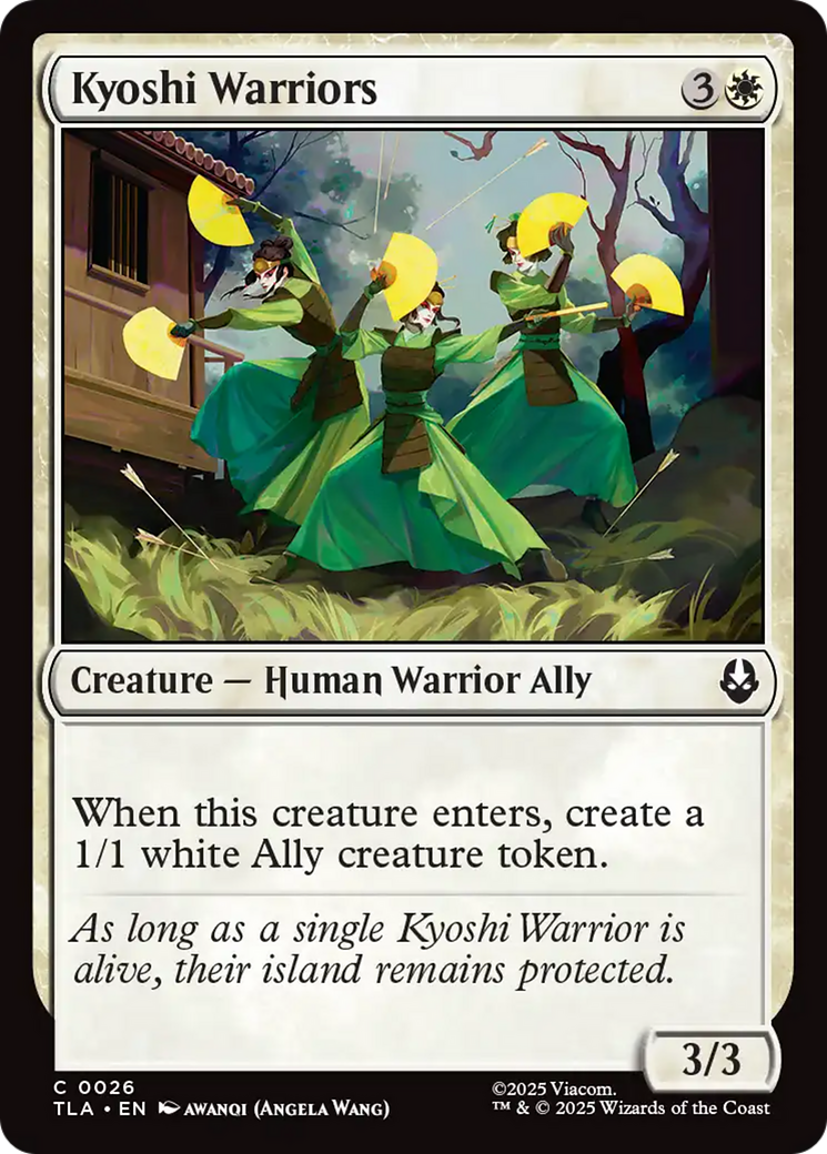Kyoshi Warriors - Common Creature — Human Warrior Ally card from Avatar: The Last Airbender