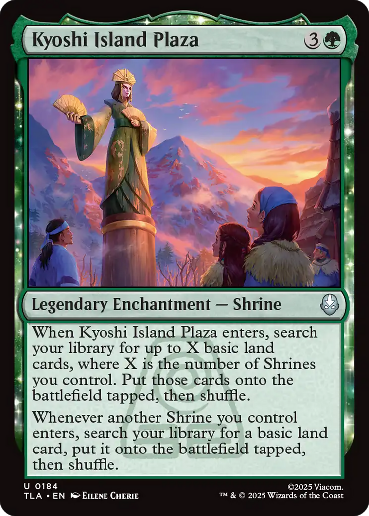 Kyoshi Island Plaza - Uncommon Legendary Enchantment — Shrine card from Avatar: The Last Airbender