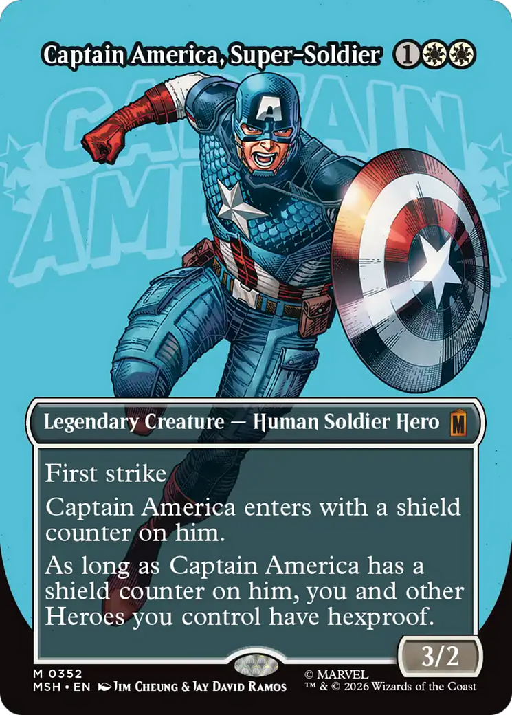 Captain America, Super-Soldier - Mythic Legendary Creature — Human Soldier Hero card from Marvel Super Heroes