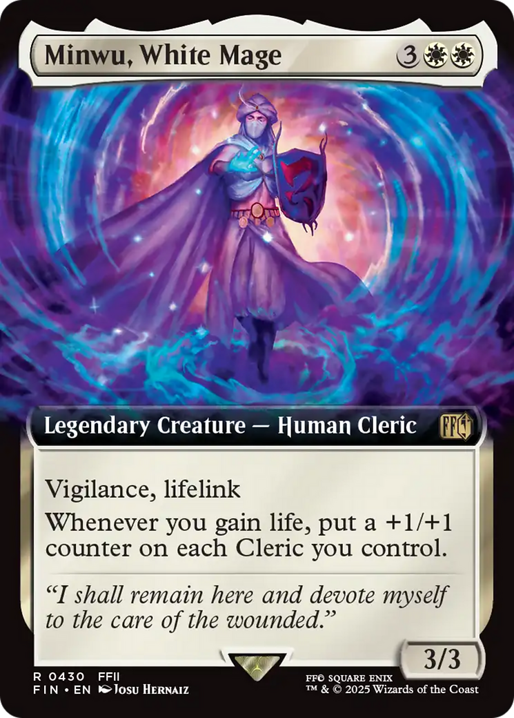 Minwu, White Mage - Rare Legendary Creature — Human Cleric card from Final Fantasy
