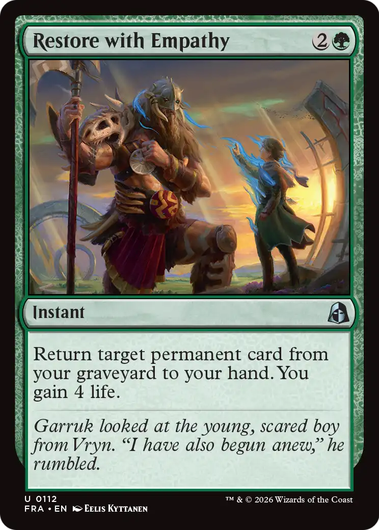 Restore with Empathy - Uncommon Instant card from Reality Fracture