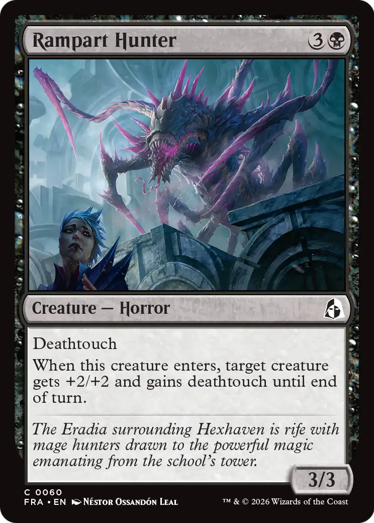 Rampart Hunter - Common Creature — Horror card from Reality Fracture