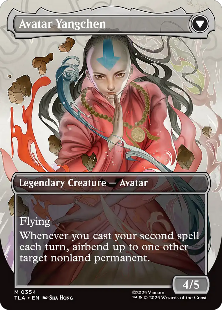 Back face of The Legend of Yangchen // Avatar Yangchen - Legendary Creature — Avatar card