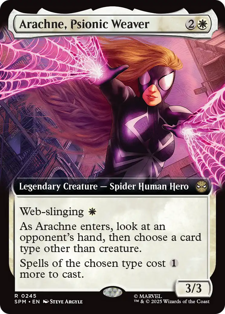 Arachne, Psionic Weaver - Rare Legendary Creature — Spider Human Hero card from Marvel's Spider-Man