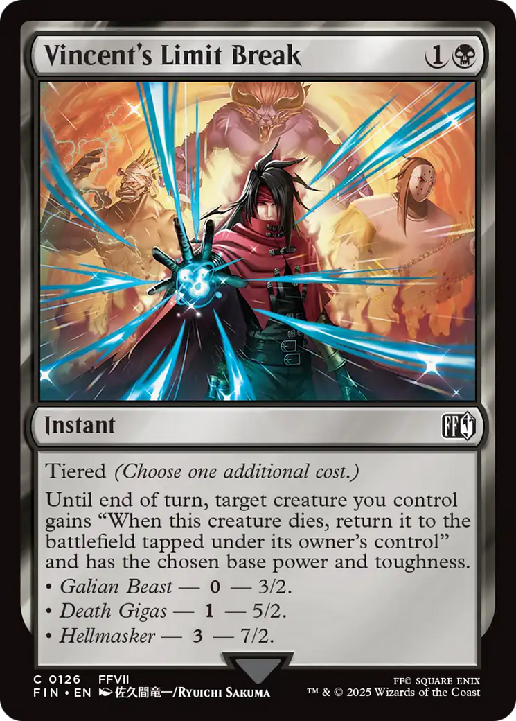 Vincent's Limit Break - Common Instant card from Final Fantasy