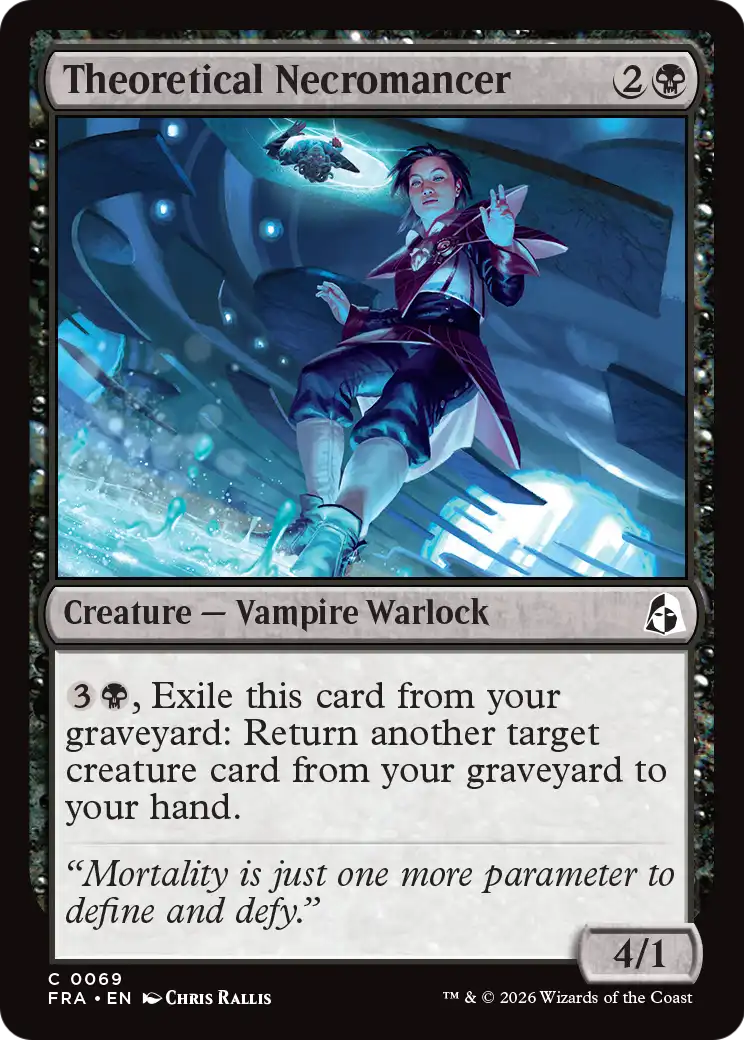 Theoretical Necromancer - Common Creature — Vampire Warlock card from Reality Fracture
