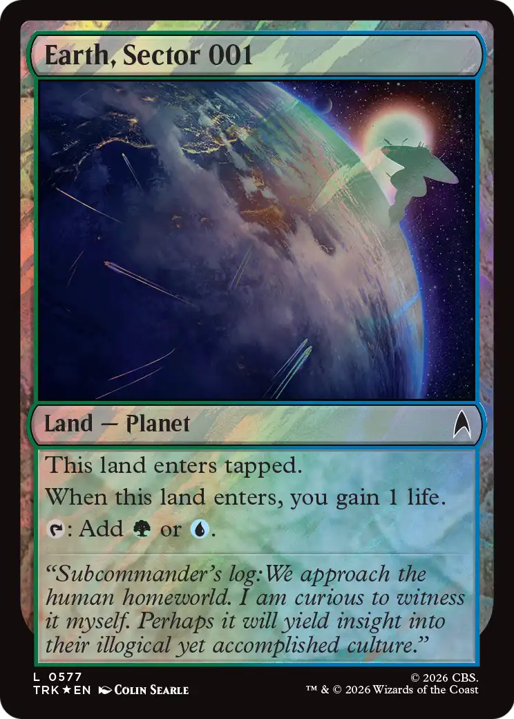Earth, Sector 001 - Common Land — Planet card from Star Trek