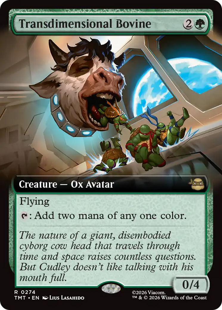 Transdimensional Bovine - Rare Creature — Ox Avatar card from Teenage Mutant Ninja Turtles