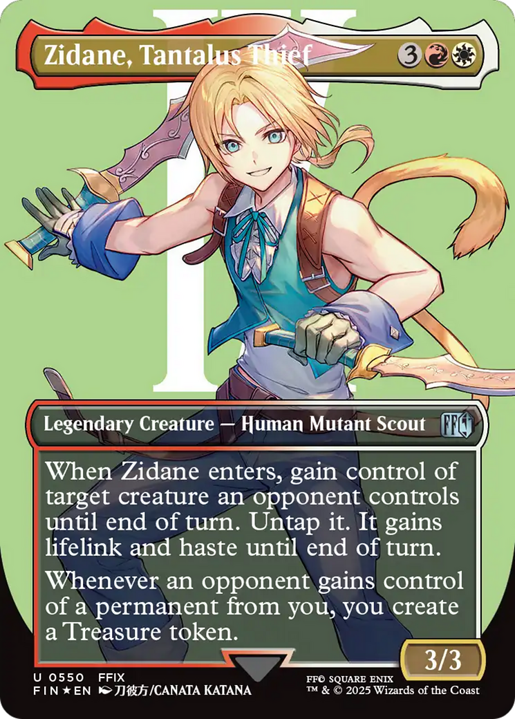 Zidane, Tantalus Thief - Uncommon Legendary Creature — Human Mutant Scout card from Final Fantasy